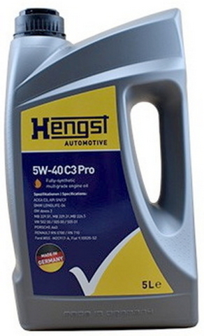 Моторное масло HENGST C3 Pro 5W-40, 5 литров