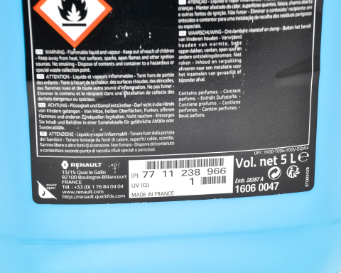 Рідина склоочисника RENAULT (літня) -4C (з носиком), 5 літрів