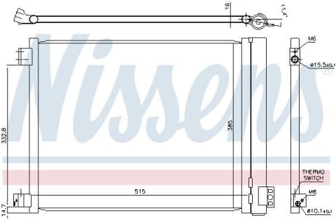 Конденсер NISSAN ALMERA (N17) (12-) 1.5 dCi