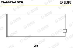 Вкладиші шатунні STD