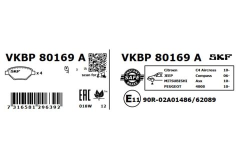 Комплект гальмівних колодок Комплект гальмівних колодок