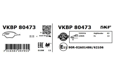 Комплект гальмівних колодок Комплект гальмівних колодок
