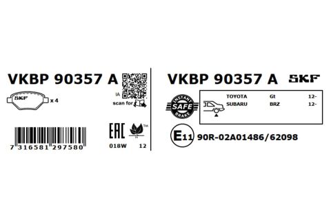 Комплект гальмівних колодок Комплект гальмівних колодок