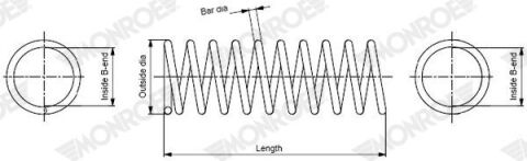 Пружина задня посилена L=352 mm MITSUBISHI ASX (GA_W_) 1.8 DI-D 4WD (GA6W) 10-, OUTLANDER I (CU_W) 2.0 4WD (CU2W) 03-06 Пружина задня посилена L=352 mm MITSUBISHI ASX (GA_W_) 1.8 DI-D 4WD (GA6W) 10-, OUTLANDER I (CU_W) 2.0 4WD (CU2W) 03-06