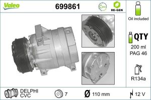 Компресор кондиціонера Master/Movano/Trafic/Vivaro 1.9/2.2/2.5 dCi/DTI 01-