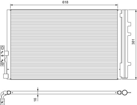 Радіатор кондиціонера BMW X3 (E83/F25)/X4 (F26) 2.0-3.0 07-17 Радіатор кондиціонера BMW X3 (E83/F25)/X4 (F26) 2.0-3.0 07-17