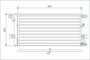Радіатор кондиціонера AUDI A4/A5/A6 1.4-3.0 15-