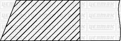 Комплект поршневих кілець (на 1 поршень) (71,01/+0.50) (1,2/1,2/2,0) AUDI A1/A3 1.2TFSI, SKODA Fabia 1.2TSI, VW Golf/Polo/ Touran 1,2TSI (Бензин, 4ц)