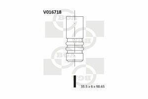 Клапан впуску. Caddy III/Golf VI/Fabia/Octavia 1.2 TSI 10-