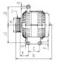 Генератор Citroen C4 2.0 16V 04-07/Fiat Fiorini/Punto 1.2/1.4 99- (14V/70A) = 113718, фото 2 - интернет-магазин Auto-Mechanic