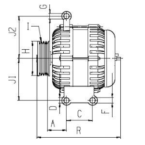 Генератор Citroen C4 2.0 16V 04-07/Fiat Fiorini/Punto 1.2/1.4 99- (14V/70A) = 113718 Генератор Citroen C4 2.0 16V 04-07/Fiat Fiorini/Punto 1.2/1.4 99- (14V/70A) = 113718