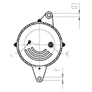 Генератор Renault Megane II/III/Scenic II/III 1.5 dCi 05-16 (14V/210A) (K9K) = 115651 Генератор Renault Megane II/III/Scenic II/III 1.5 dCi 05-16 (14V/210A) (K9K) = 115651