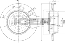 Диск гальмівний (задній) BMW X3 (E83) 03-11 (320x22) (з покриттям) (вентильований)