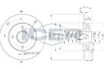 Диск гальмівний (задній) Citroen C4 04-/Peugeot 307 00- (249x9) (+ABS) (з підшипником) Диск гальмівний (задній) Citroen C4 04-/Peugeot 307 00- (249x9) (+ABS) (з підшипником)