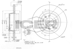 Диск тормозной (задний) Citroen Jumpy/Fiat Scudo 07- (290х14) (полный)