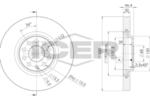 Диск гальмівний (передній) Audi A4/A6 97-09/Seat Exeo 08-13 (321x30) (з покриттям) (вент.)