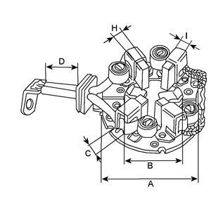 Щіткотримач стартера Kia/Mitsubishi/Nissan/Renault = 139238 Щіткотримач стартера Kia/Mitsubishi/Nissan/Renault = 139238