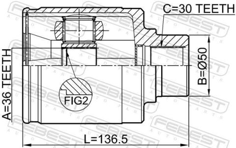 ШРУС внутренний правый 36x50x30 ШРУС внутренний правый 36x50x30