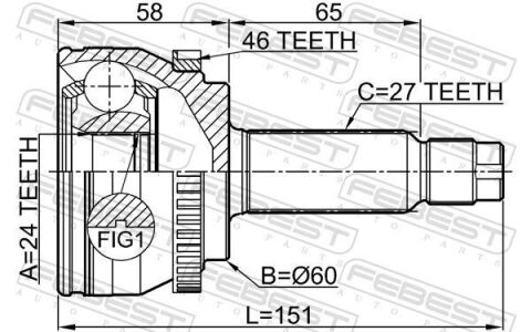 шрус зовнішній 24x60x27 шрус зовнішній 24x60x27