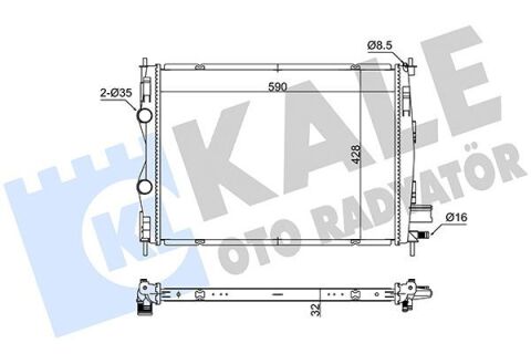 Радіатор охолодження двиг. QASHQAI / QASHQAI +2 I 1.5 dCi 06- Радіатор охолодження двиг. QASHQAI / QASHQAI +2 I 1.5 dCi 06-
