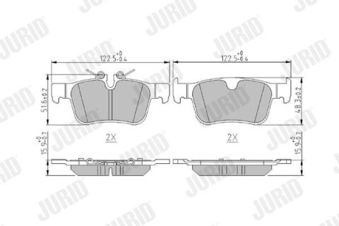 колодки гальм. задні S60/S90/V60V90 16- колодки гальм. задні S60/S90/V60V90 16-