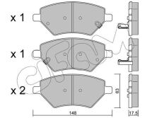 Комплект передних тормозных колодок 148,1*63*17,5 TIGGO 7 1.5 16-