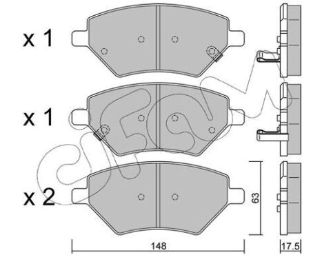 Комплект передних тормозных колодок 148,1*63*17,5 TIGGO 7 1.5 16-