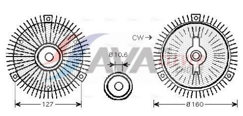 Віскомуфта вентилятора G-CLASS (W463), DAEWOO, SSANGYONG