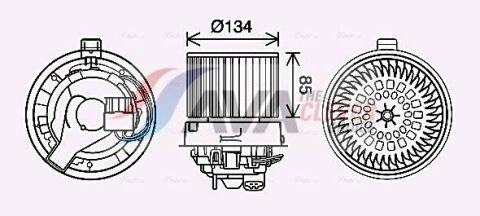 Вентилятор салону Clio IV, Sandero II Вентилятор салону Clio IV, Sandero II