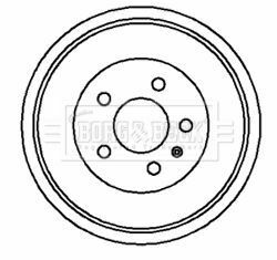 BBR7045 BORG & BECK Тормозной барабан