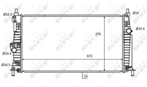 Радіатор охолодження Mazda 3 1.6 MZR 08-14 (АКПП) Радіатор охолодження Mazda 3 1.6 MZR 08-14 (АКПП)