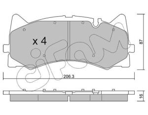 Тормозные колодки передн. C-CLASS (W205) AMG C 63 S (205.087) 14-21