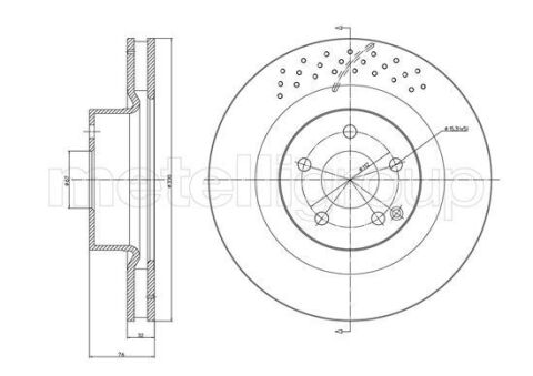 Диск гальмівний перед. (вентил.) W220 (330*32)