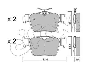 К-кт гальмівних колодок CADDY V Мінівен (SBB, SBJ) 2.0 TDi BMT 20-, GOLF VIII (CD1, DA1) 2.0 GTI 20-, CUPRA FORMENTOR (KM7, KMP) 1.4 e-Hybrid/2.0 21-