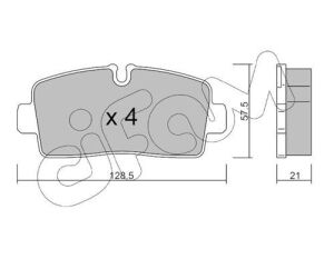 Комплект гальмівних колодок задні DAILY VI Платформа/шасі 33S13, 35S13, 35C13 14-