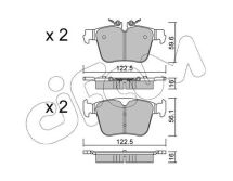 Комплект гальмівних колодок задні S60 II Cross Country (134) D4 Drive-E Polestar 15-18, S90 II (234) T8 Plug-in Hybrid Polestar AWD 17-22