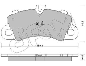 Комплект гальмівних колодок передні CAYENNE (9YA) 3.0 AWD (9YAAA1) 17-
