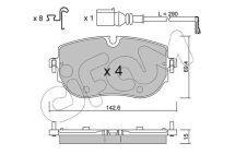 Комплект тормозных колодок передние ID.4 (E21) Performance 20-, AUDI Q4 Sportback (F4N) 35 e-tron 21-, CUPRA BORN (K11) 45 21-