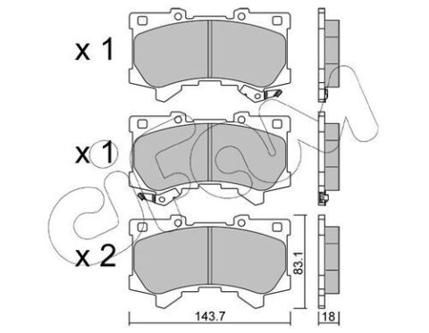 Комплект гальмівних колодок передні LAND CRUISER 300 (_J3_) 3.3 (FJA300) 21-, LEXUS LX (_J3_) 600 AWD (VJA310) 21- Комплект гальмівних колодок передні LAND CRUISER 300 (_J3_) 3.3 (FJA300) 21-, LEXUS LX (_J3_) 600 AWD (VJA310) 21-
