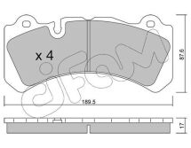 Комплект гальмівних колодок передні S60 II (134) 2.0 Polestar AWD,  V90 II Універсал (235) T8 Recharge AWD 23-