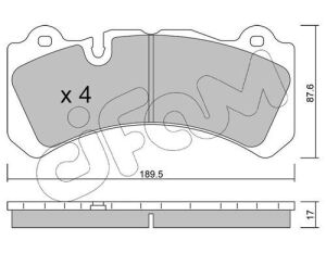 Комплект гальмівних колодок передні S60 II (134) 2.0 Polestar AWD, V90 II Універсал (235) T8 Recharge AWD 23-