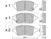 Комплект гальмівних колодок передні SPARK (M400) 1.0 15-, OPEL KARL (C16) 1.0 15-18