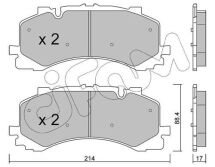 Комплект гальмівних колодок передні TOUAREG (CR7, RC8) 3.0 R 4motion 20-, AUDI A6 C8 (4A2) 50 TDI Mild Hybrid quattro 18-