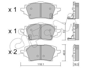 К-т задніх гальм. колодок C-HR (_X1_) 2.0 Hybrid (MAXH10) 19-, MAZDA 2 Хетчбек (KB) 1.5 Hybrid (KBAC3X) 22-