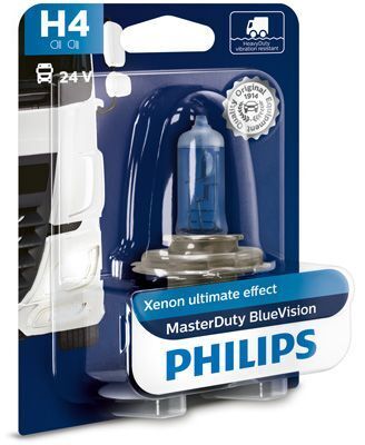 Лампа H4 MasterDuty BlueVision 24V 75/70W P43t-38 Blst. 1 pc. Лампа H4 MasterDuty BlueVision 24V 75/70W P43t-38 Blst. 1 pc.