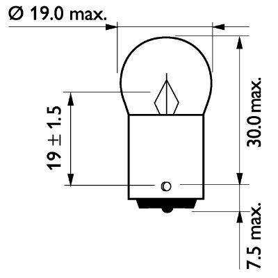 Лампа R10W 24V 10W BA15s