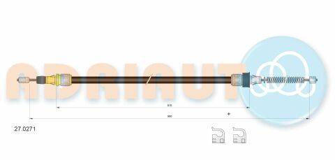 Трос ручника Smart Carbio/Fortwo 01-07