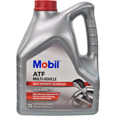 Трансмісійна олива MOBIL ATF Multi-Vehicle Dexron-VI, 4 літри Трансмісійна олива MOBIL ATF Multi-Vehicle Dexron-VI, 4 літри