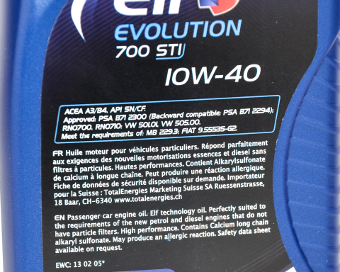 Моторна олива ELF Evolution 700 STI 10W-40, 1 літр Моторна олива ELF Evolution 700 STI 10W-40, 1 літр