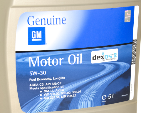Моторное масло General Motors Dexos2 5W-30, 5 литров